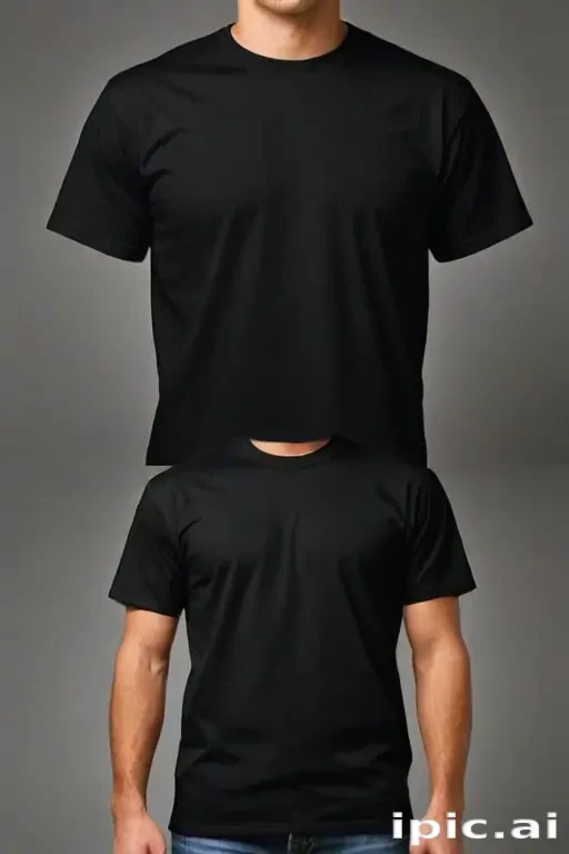 high resolution black t shirt template