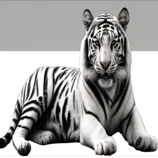 tiger clip art black and white