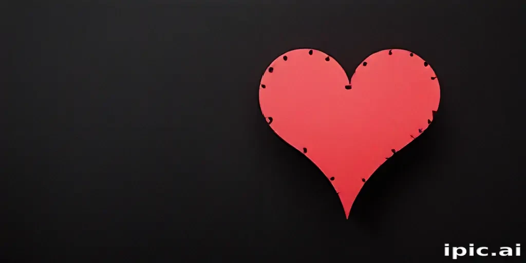 heart with black background
