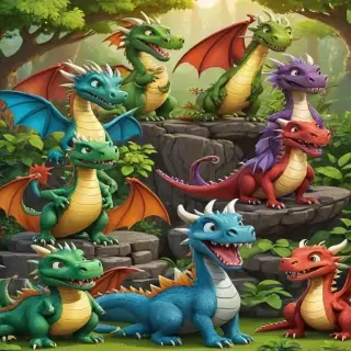 cartoon dragons