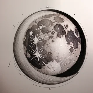 drawings of the moon