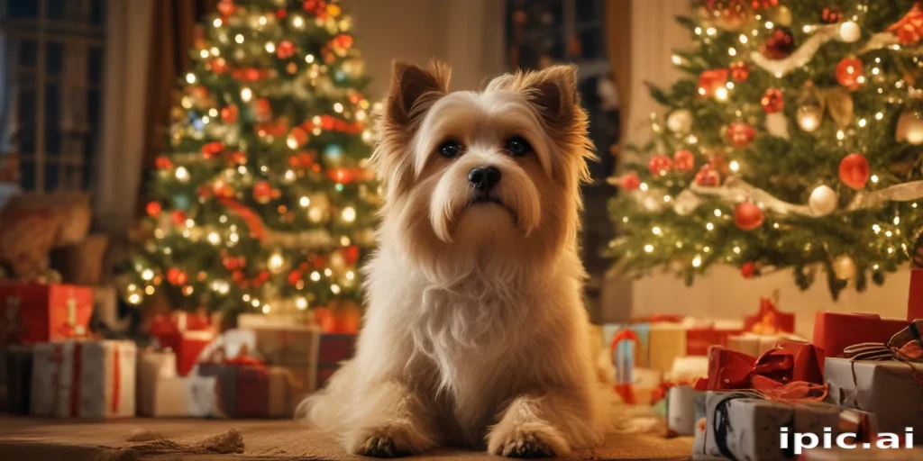wallpaper christmas dog