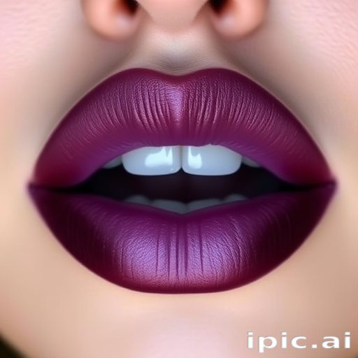 Ombre plum lips gradiate beautifully in the "Twilight Gradient" design, starting with a deep aubergine shade at the outer edges and seamlessly blending into a softer lavender hue at the center, creating a mesmerizing depth and dimension that adds intrigue and sophistication to the overall appearance