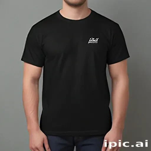 black tee mockup