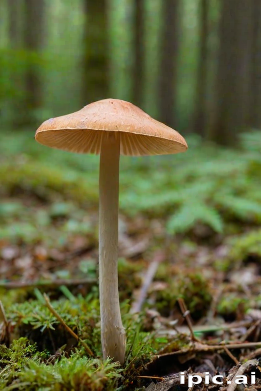 thin stemmed mushroom