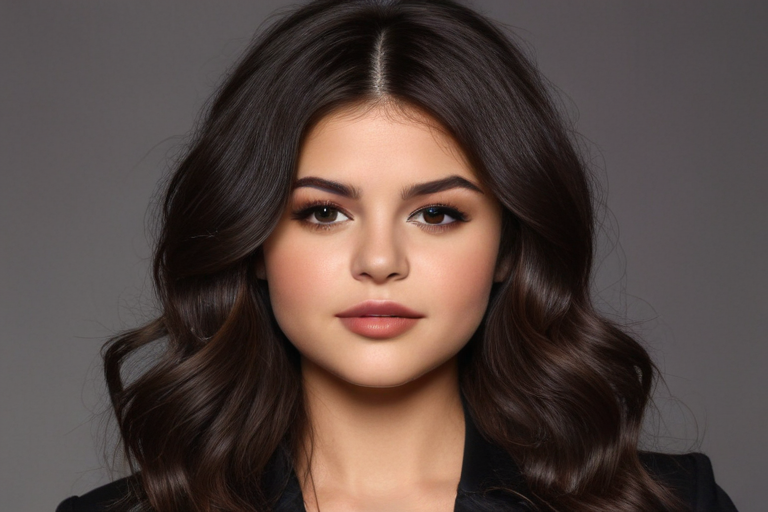 selena gomez with wavy hair
