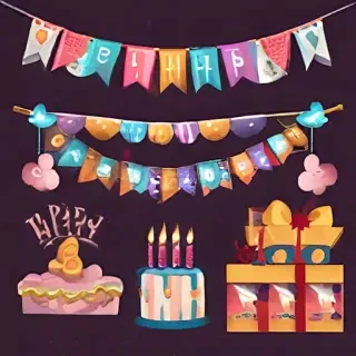 happy birthday banner png