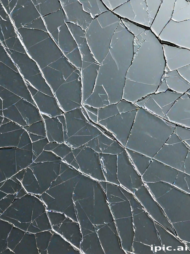 cracked glass transparent