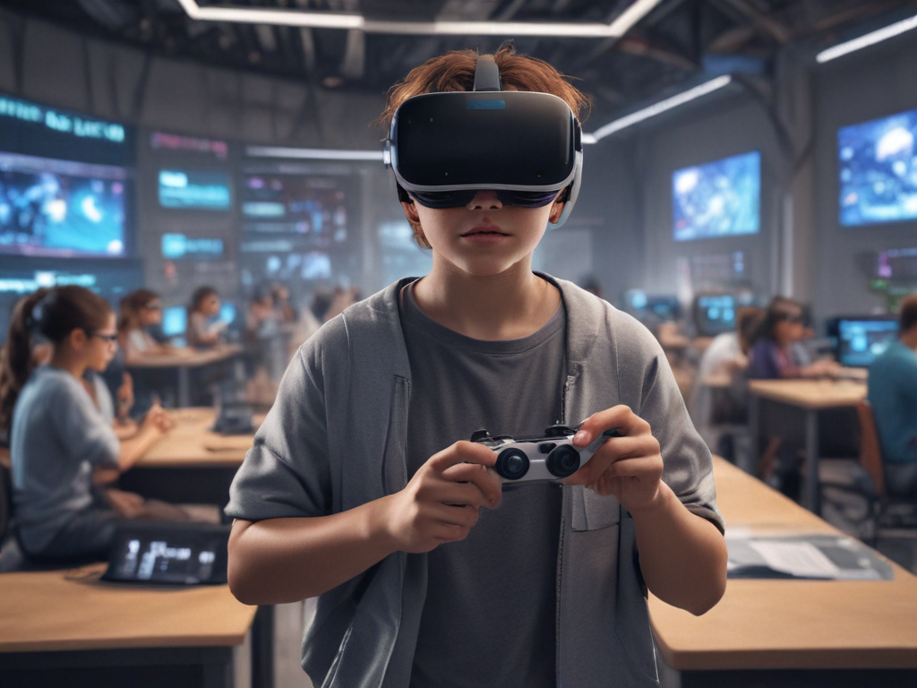vr school educational setting futuristic virtual reality metaverse