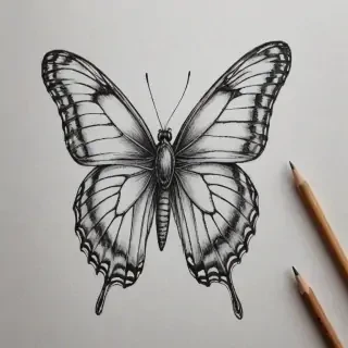 buterfly sketch