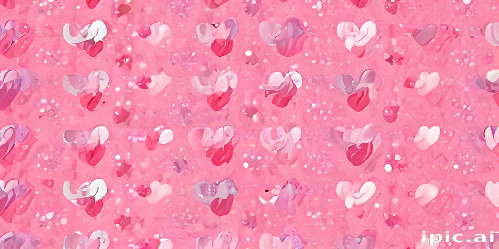 Colorful Hearts Dancing on a Soft Pink Background of Love