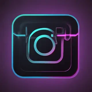 neon instagram logo