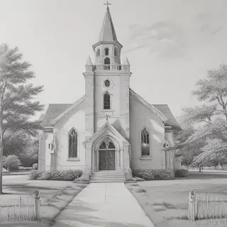 church drawing