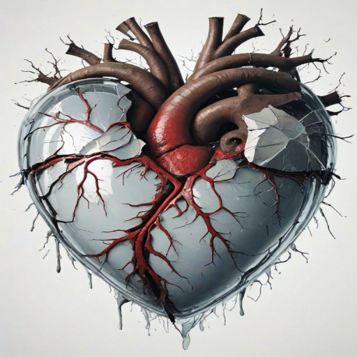 transparent broken heart