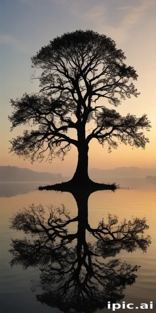 transparent tree silhouette