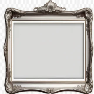 silver picture frame png