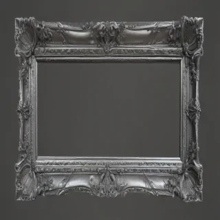 silver picture frame png