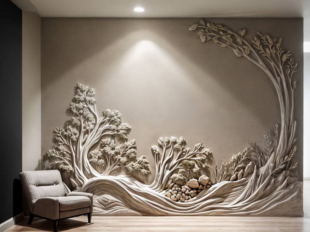 interior design wall bas-relief