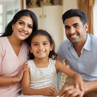 happy indian family