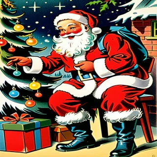 santa claus vintage images
