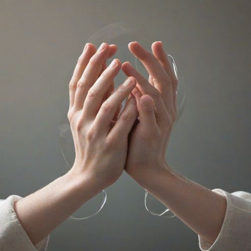 transparent prayer hands