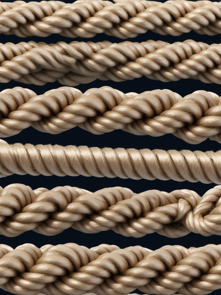 Intricate Patterns of Woven Ropes Displaying Textures and Twists in Detail
