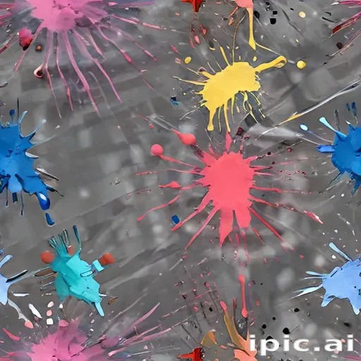transparent paint splatter