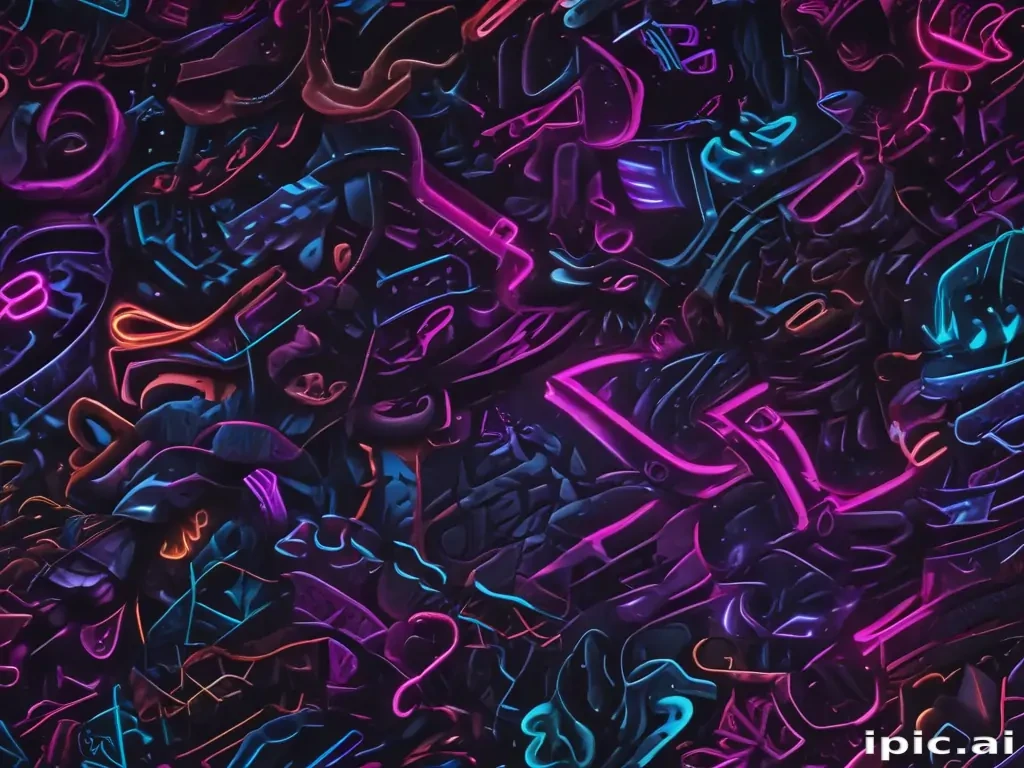 Random Neon Color Patterns Vibrant Abstract Patterns in Neon Colors Creating a Dynamic Visual ...