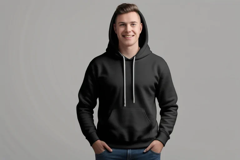 black hoodie mockup