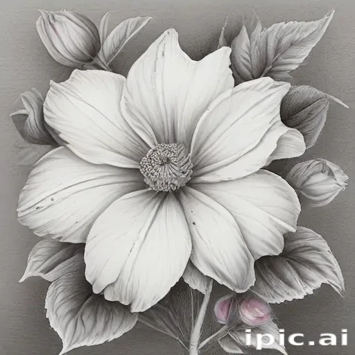 pencil drawings of flowers