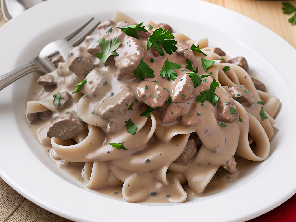 beef stroganoff recipe without mushrooms