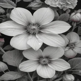 pencil drawn flowers