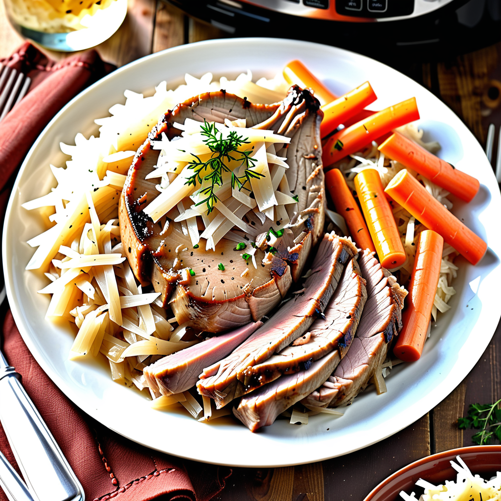slow cooker pork chops sauerkraut