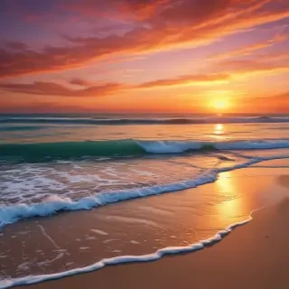 sunset on the beach backgrounds