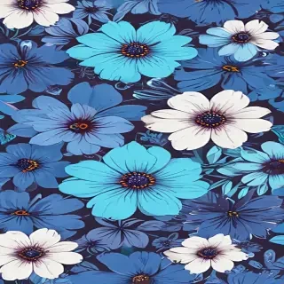 blue flowers background
