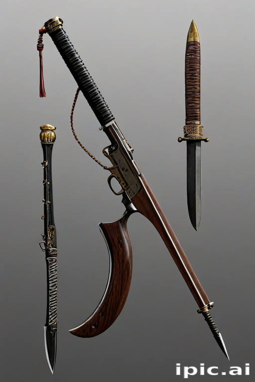 Intricately Designed Weapons Display: A Unique Blend of History and ...