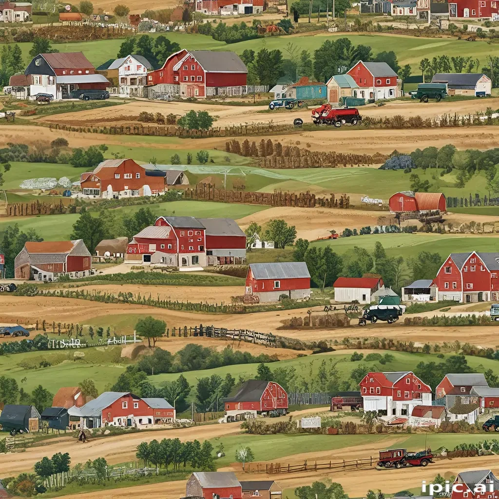 background of a farm