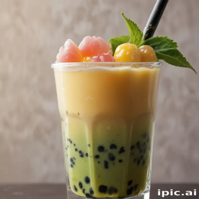 aesthetic boba tea background