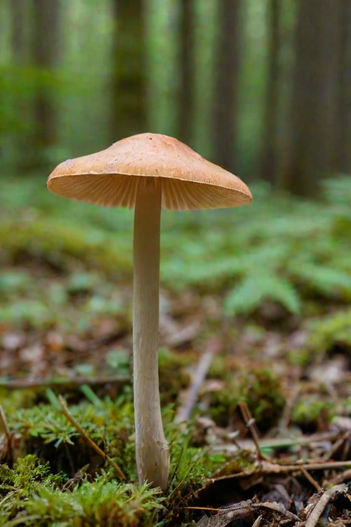 thin stemmed mushroom