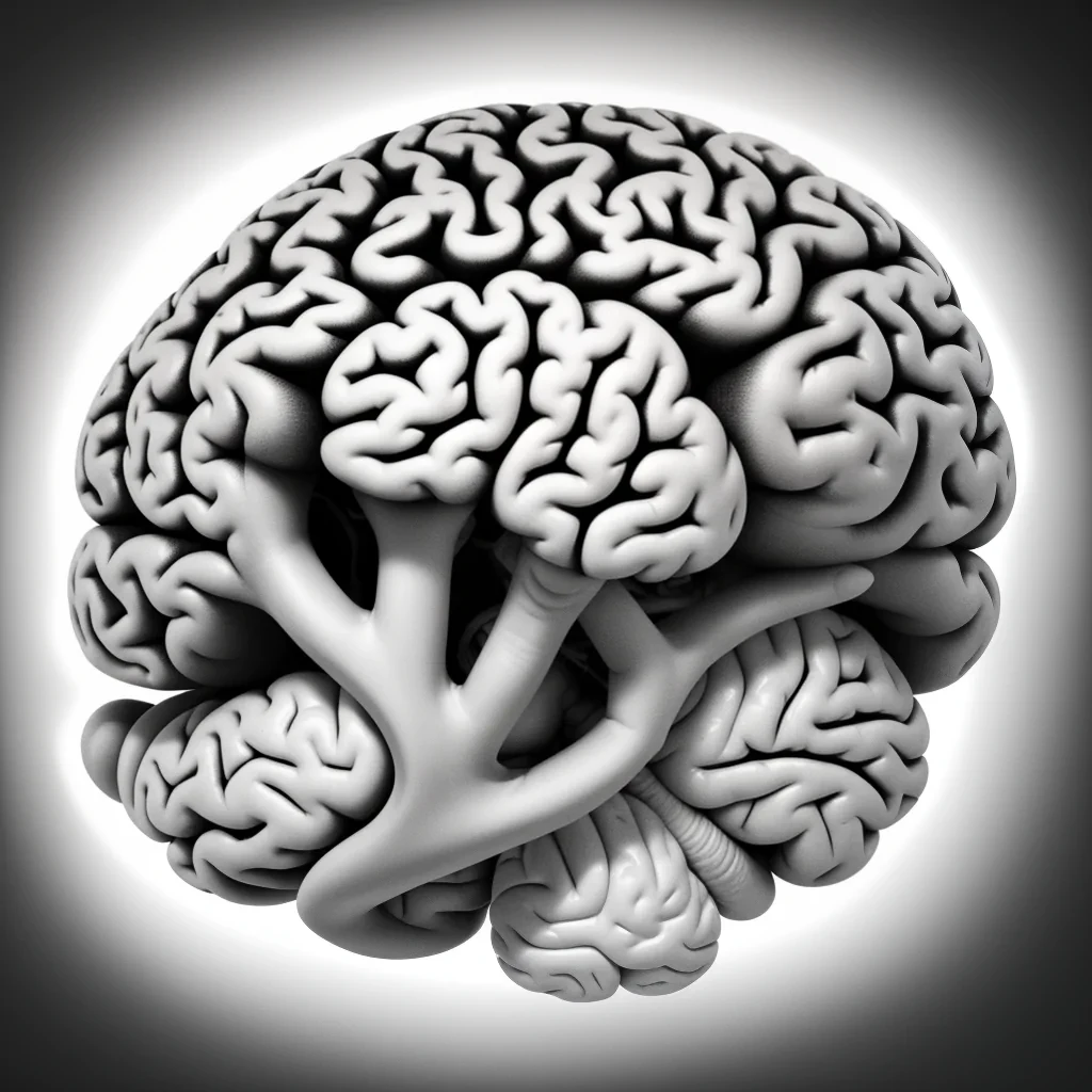 brain black and white
