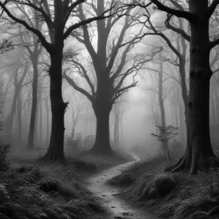 forest clipart black and white
