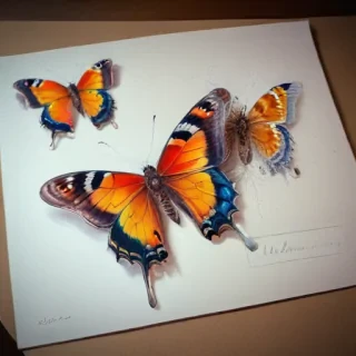 butterflies sketches