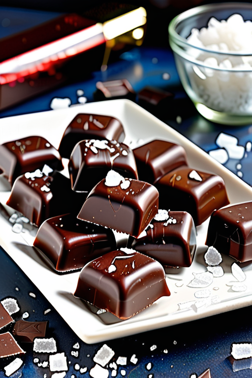 dark chocolate caramels with sea salt