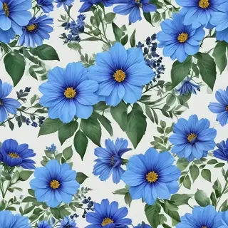 blue flowers transparent background