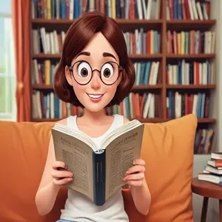 reading cartoon