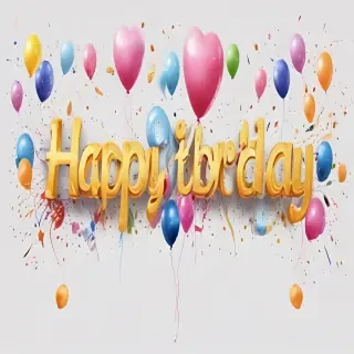happy birthday transparent background