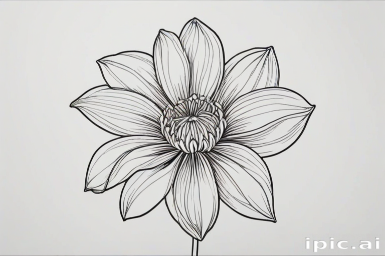 flower line art