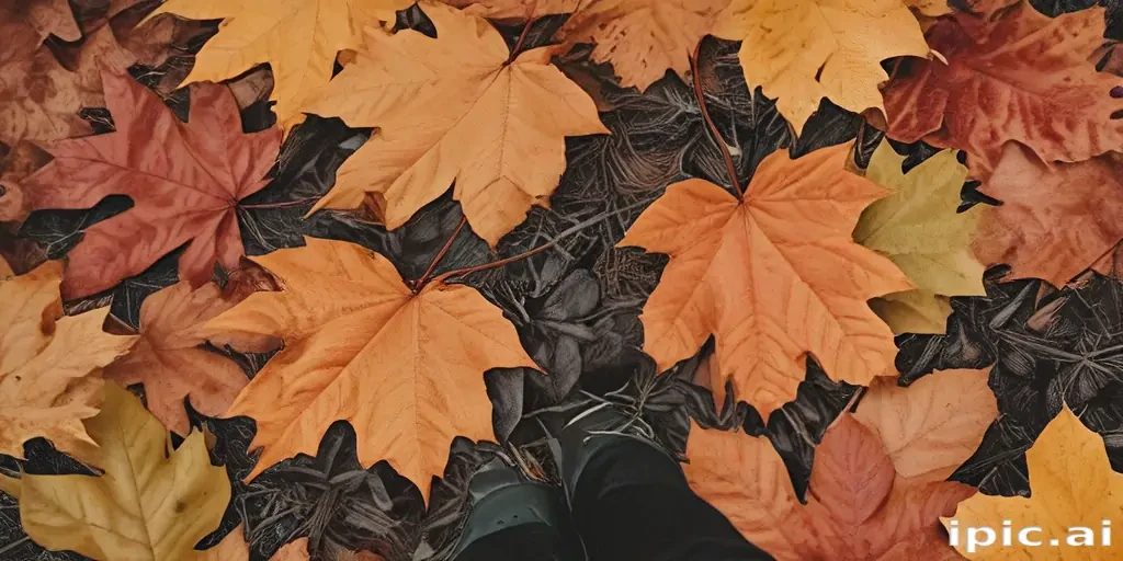 fall leaves aesthetic