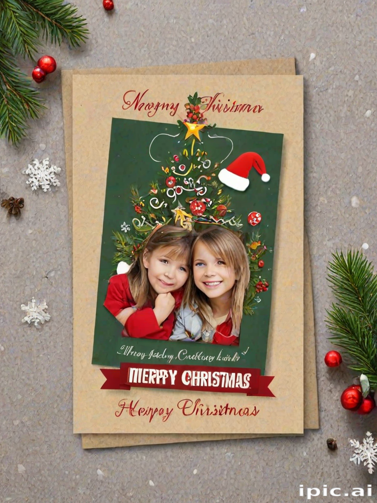 christmas card template psd