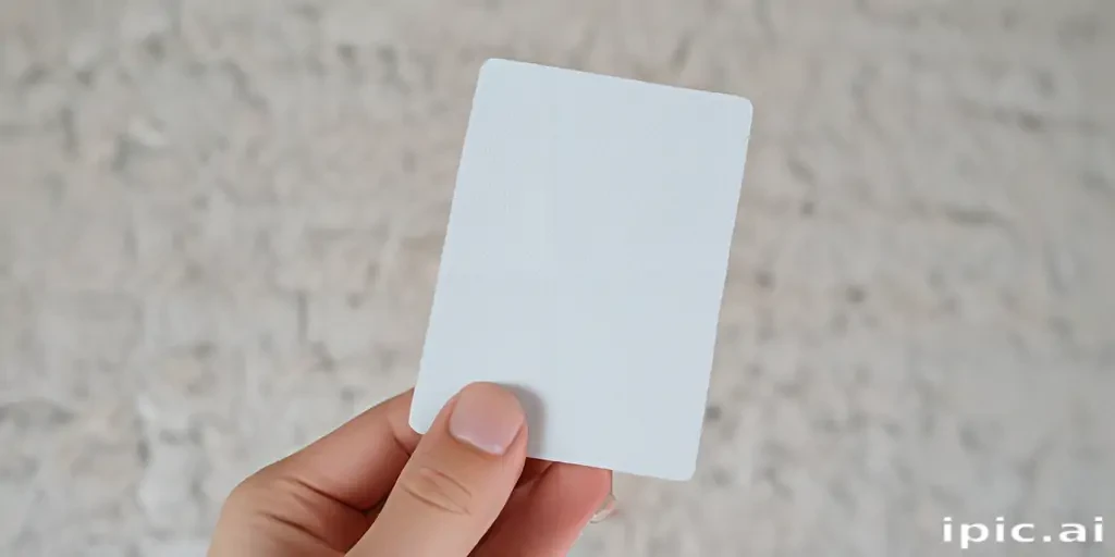 holding card